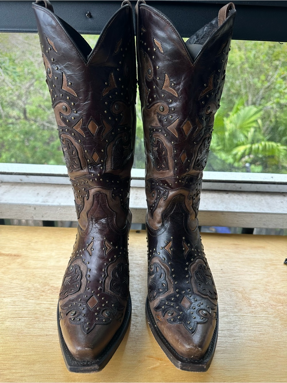 Lucchese 1883 Fiona M5015 Studded Leather Cowgirl Boots 9.5B NWOB - Picture 3 of 6